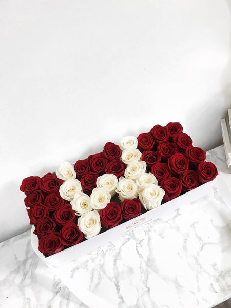 CUSTOM LETTER / NUMBER FLORAL BOX