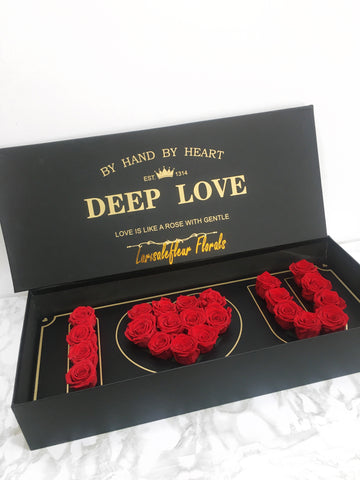 I LOVE YOU BOX OF ROSES