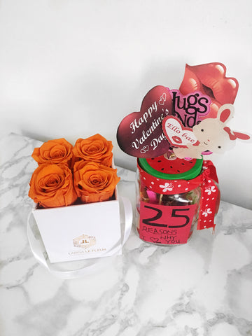 BOX OF 4 ETERNITY ROSES