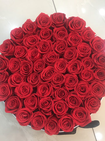 ROUND LARGE ROSES BOX