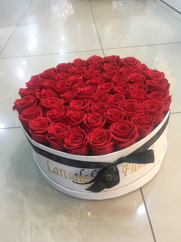 ROUND LARGE ROSES BOX