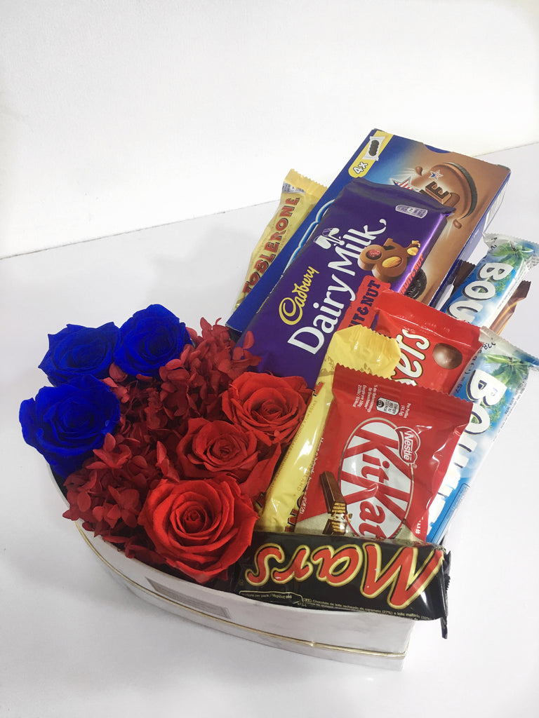 MIXED FLOWER AND CHOCOLATE BOX